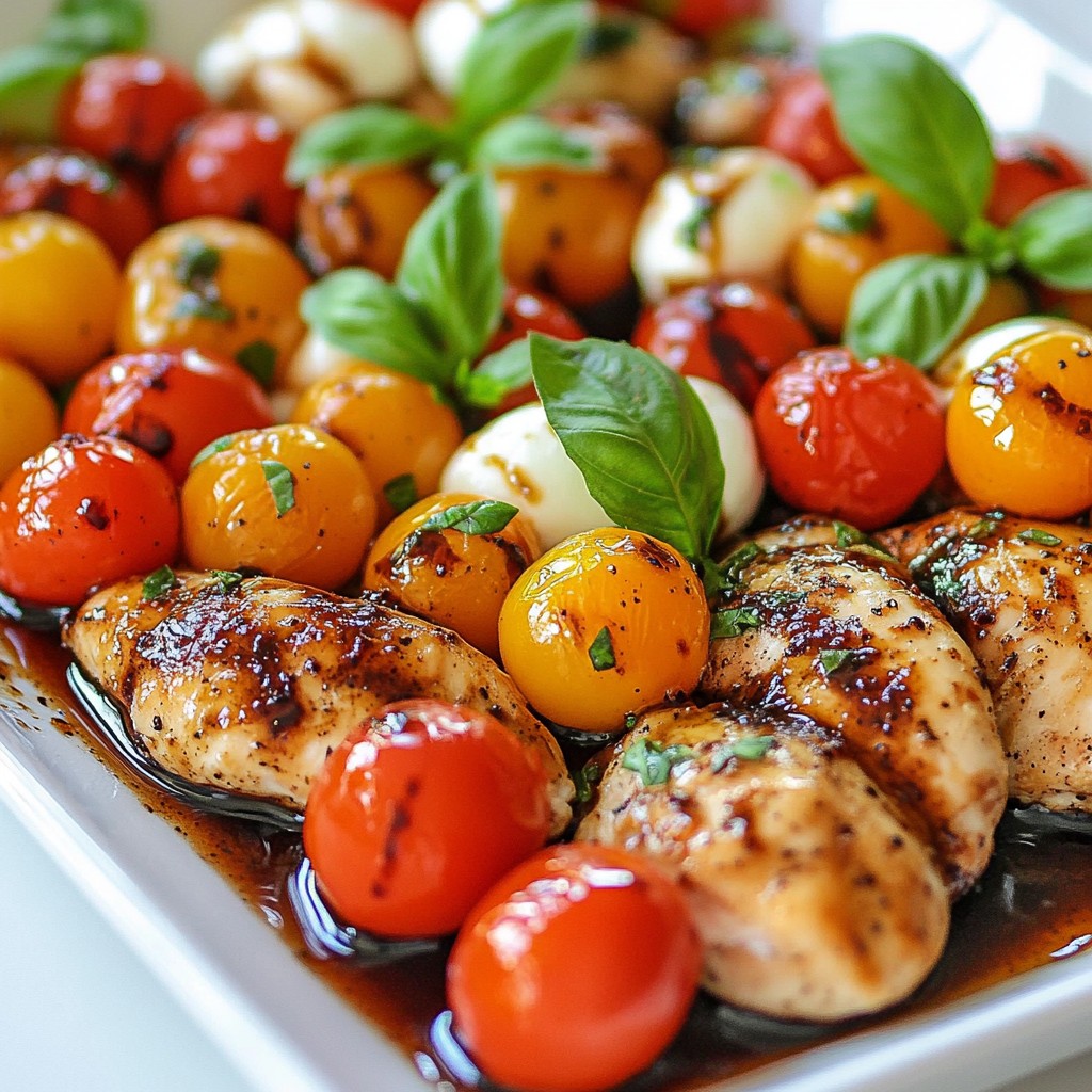 Balsamic Glazed Caprese Chicken Fresh and Flavorful Dish