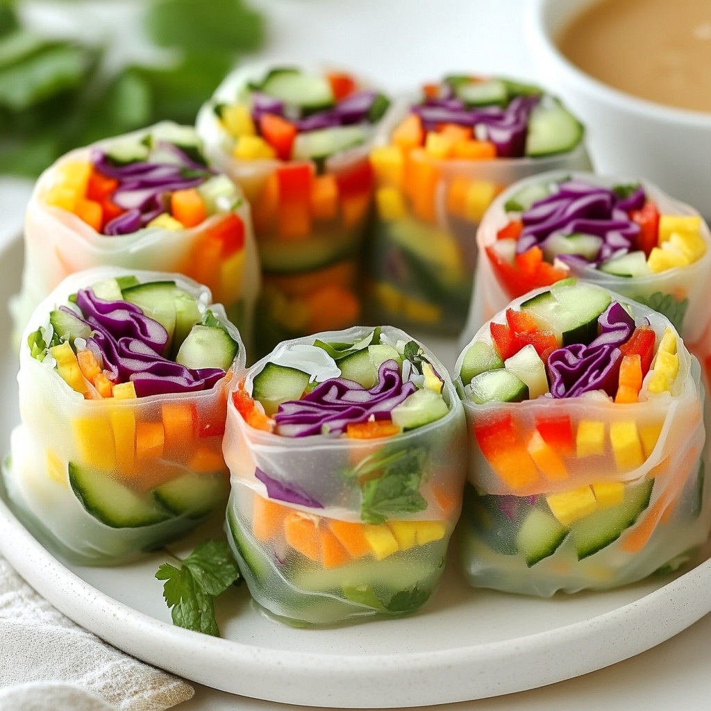 Vegan Rainbow Spring Rolls Flavorful and Fresh Snack