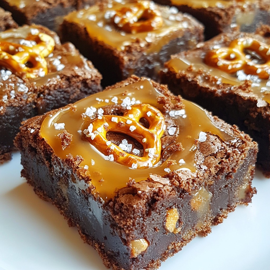 Salted Caramel Pretzel Brownies Irresistible Treat