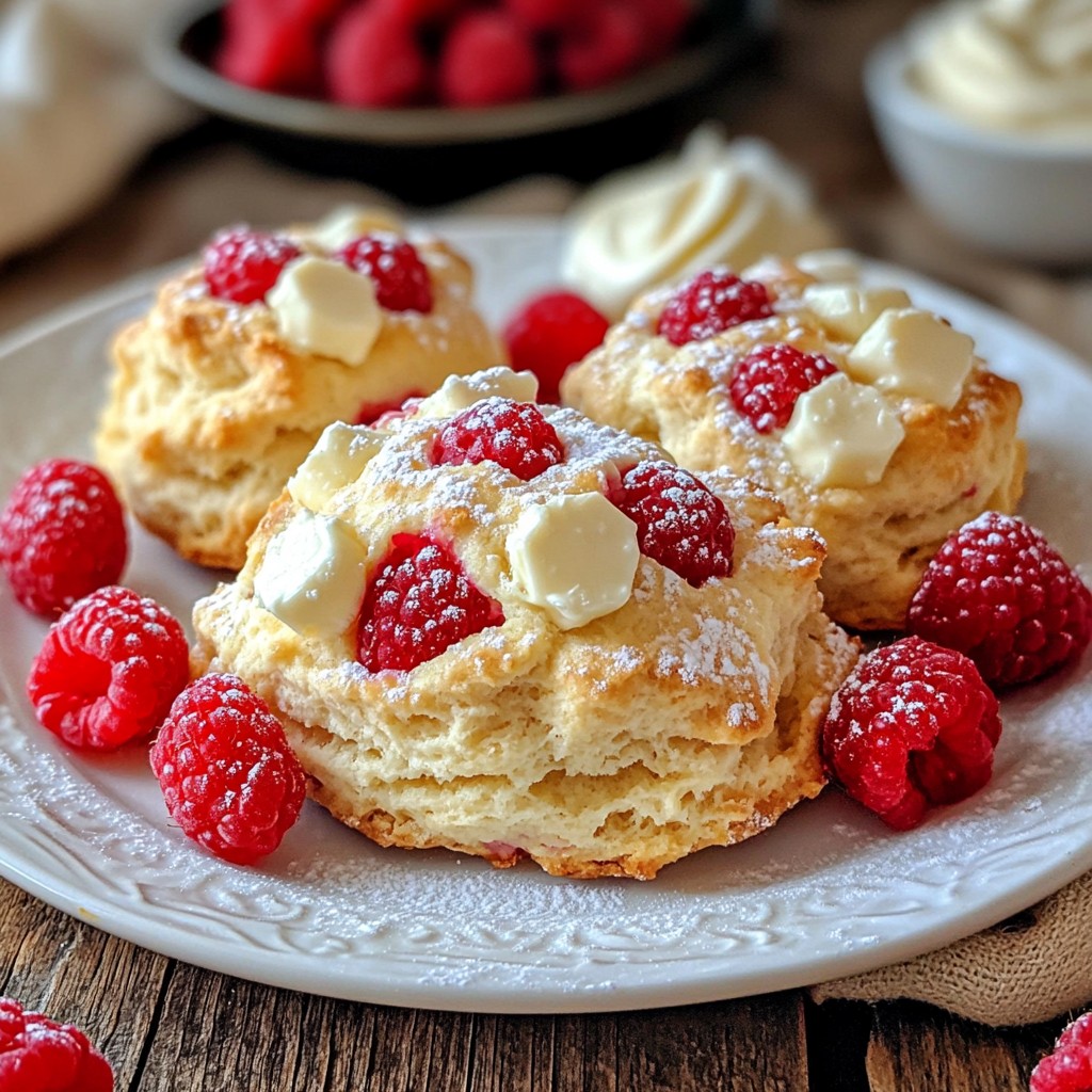 Raspberry White Chocolate Scones Tasty and Easy Recipe