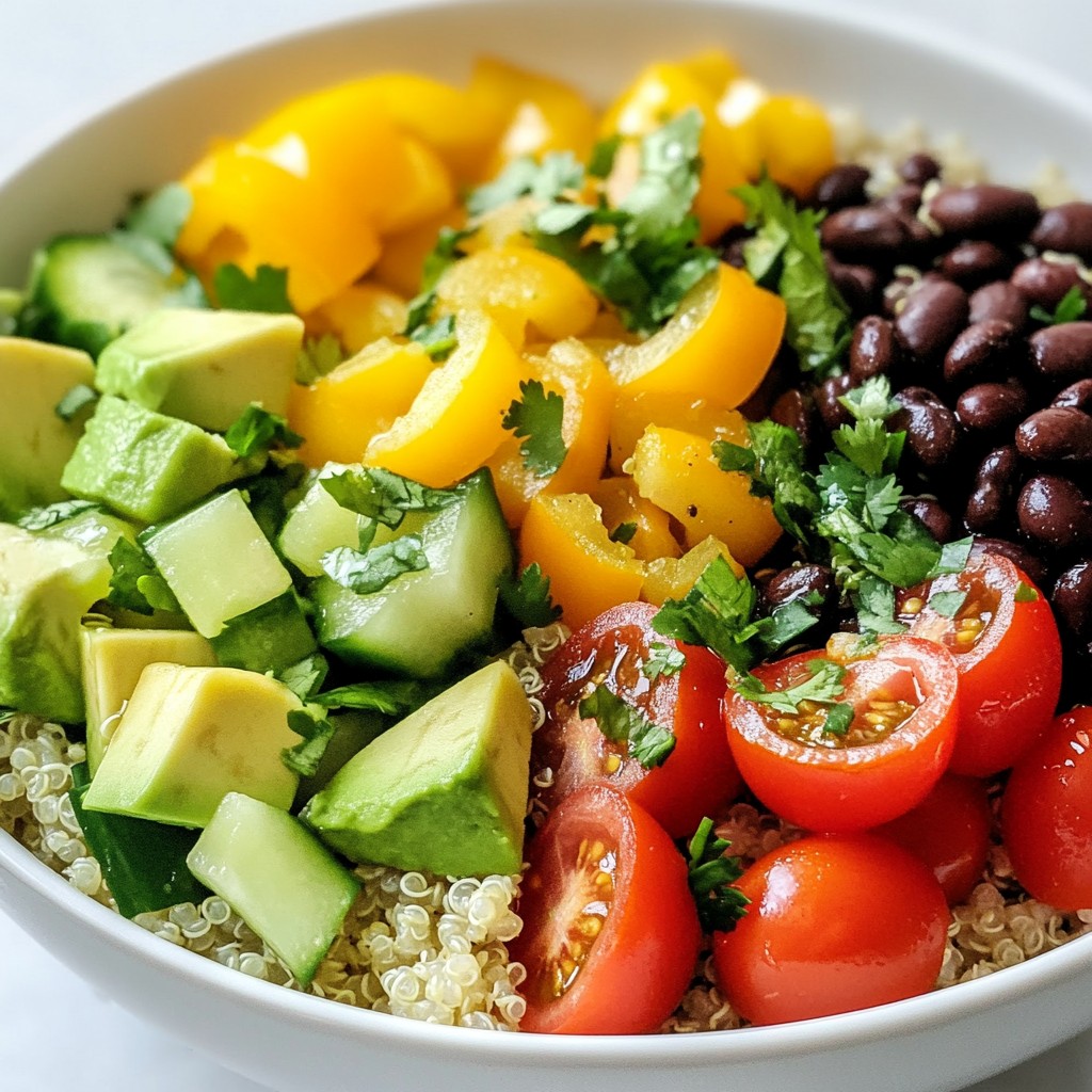 Healthy Dinners Quinoa and Avocado Veggie Bowl Recipe