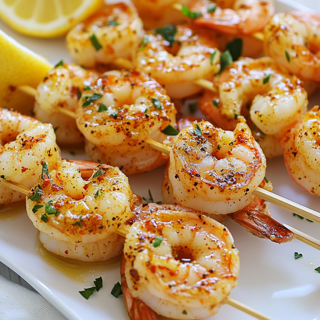 Quick Dinners Lemon Garlic Shrimp Skewers Delight