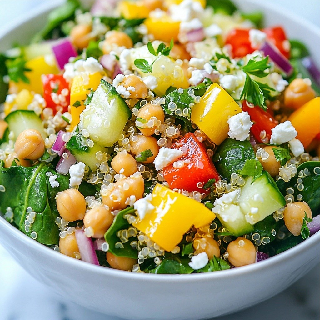 Healthy Dinners Spinach and Chickpea Quinoa Salad