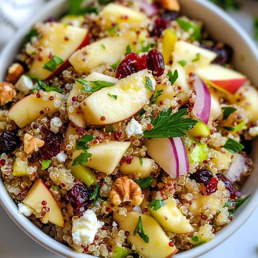 Cranberry Apple Quinoa Salad Fresh and Nutritious Dish