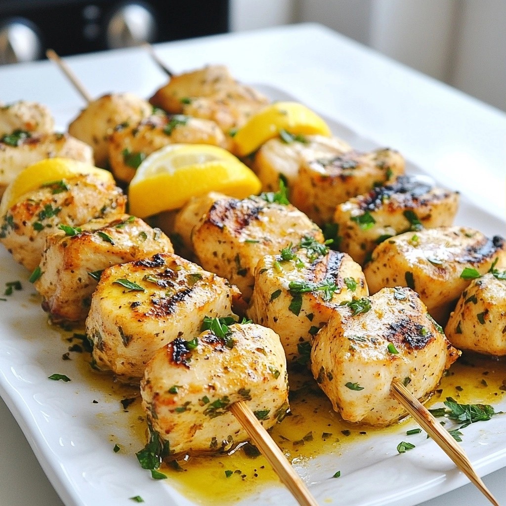 Fast Dinner Recipes Lemon Herb Chicken Skewers Delight