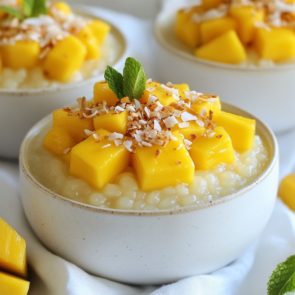 Mango Coconut Tapioca Pudding Creamy and Simple Treat