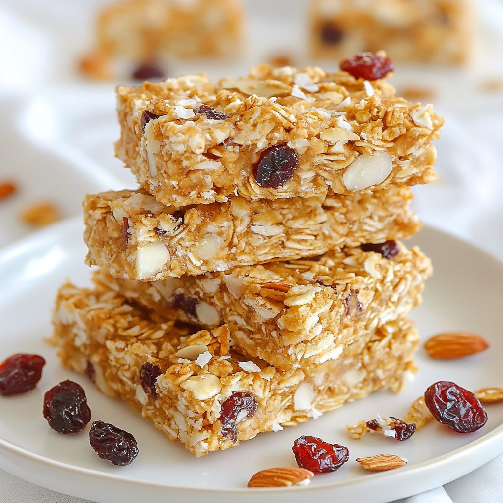 Coconut Almond Granola Bars Healthy Snack Choice