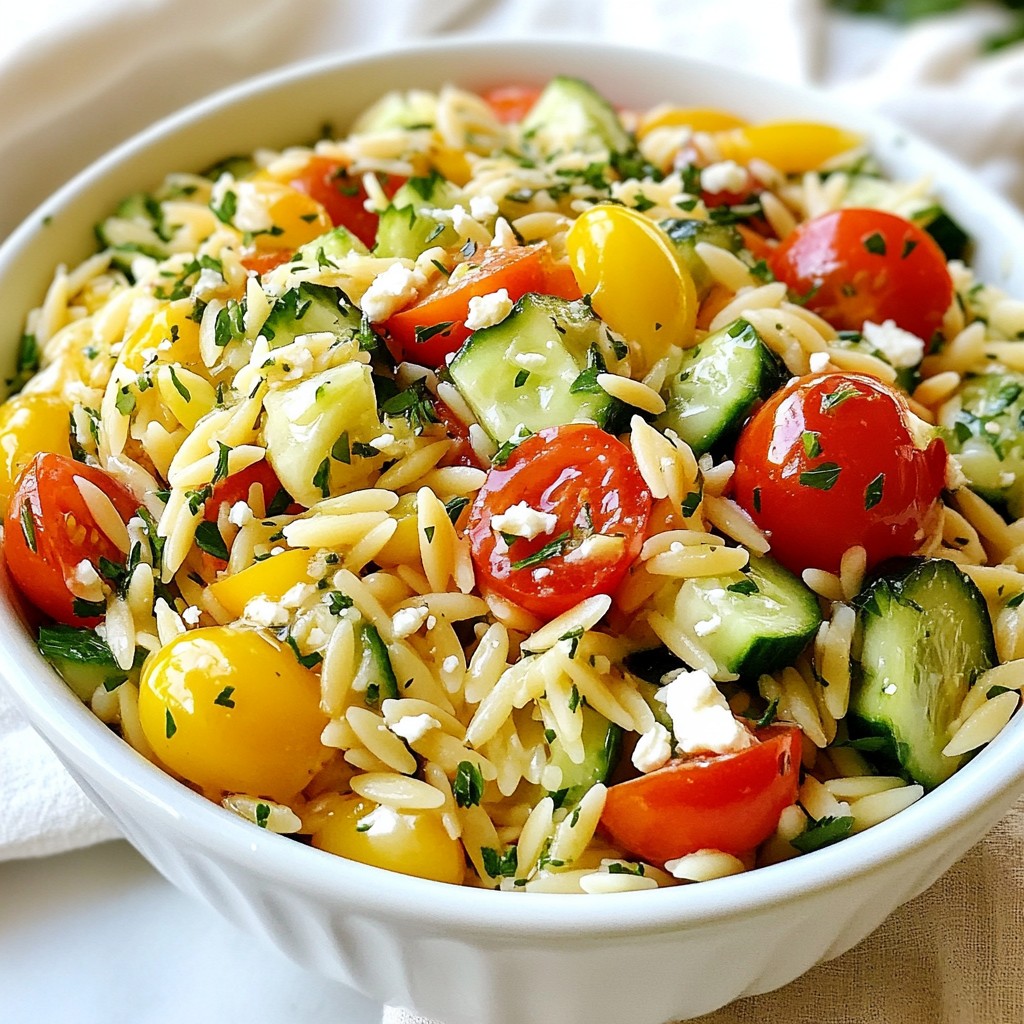 Lemon Garlic Orzo Salad Refreshing and Easy Recipe
