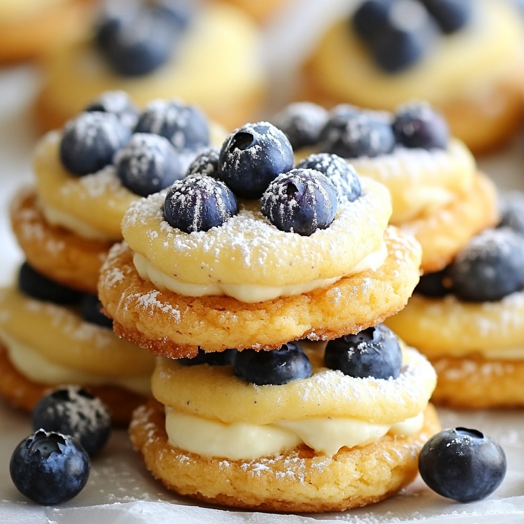 Blueberry Cheesecake Stuffed Cookies Delightful Treat