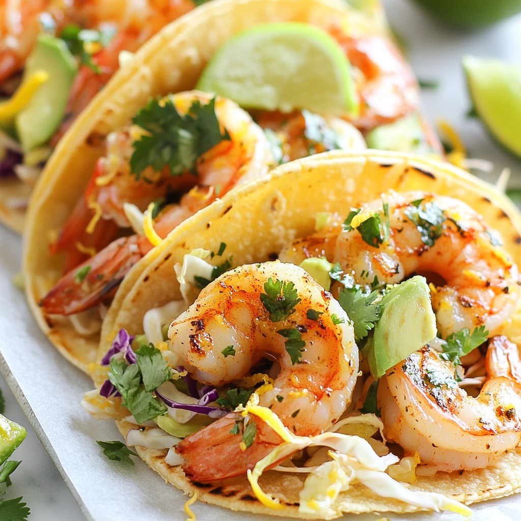 Quick Dinners Zesty Lemon Garlic Shrimp Tacos Delight