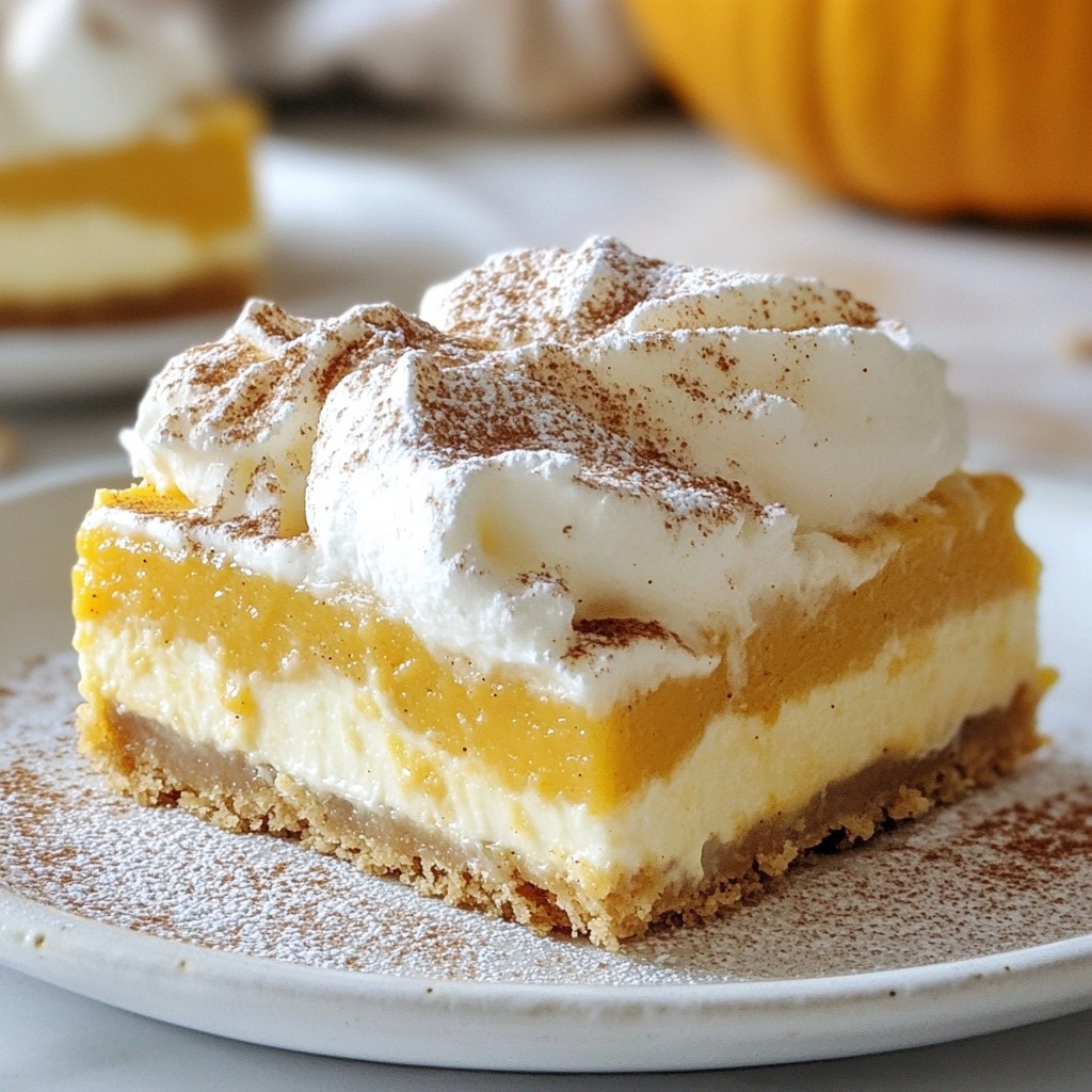Pumpkin Spice Cheesecake Bars Heavenly Fall Treat