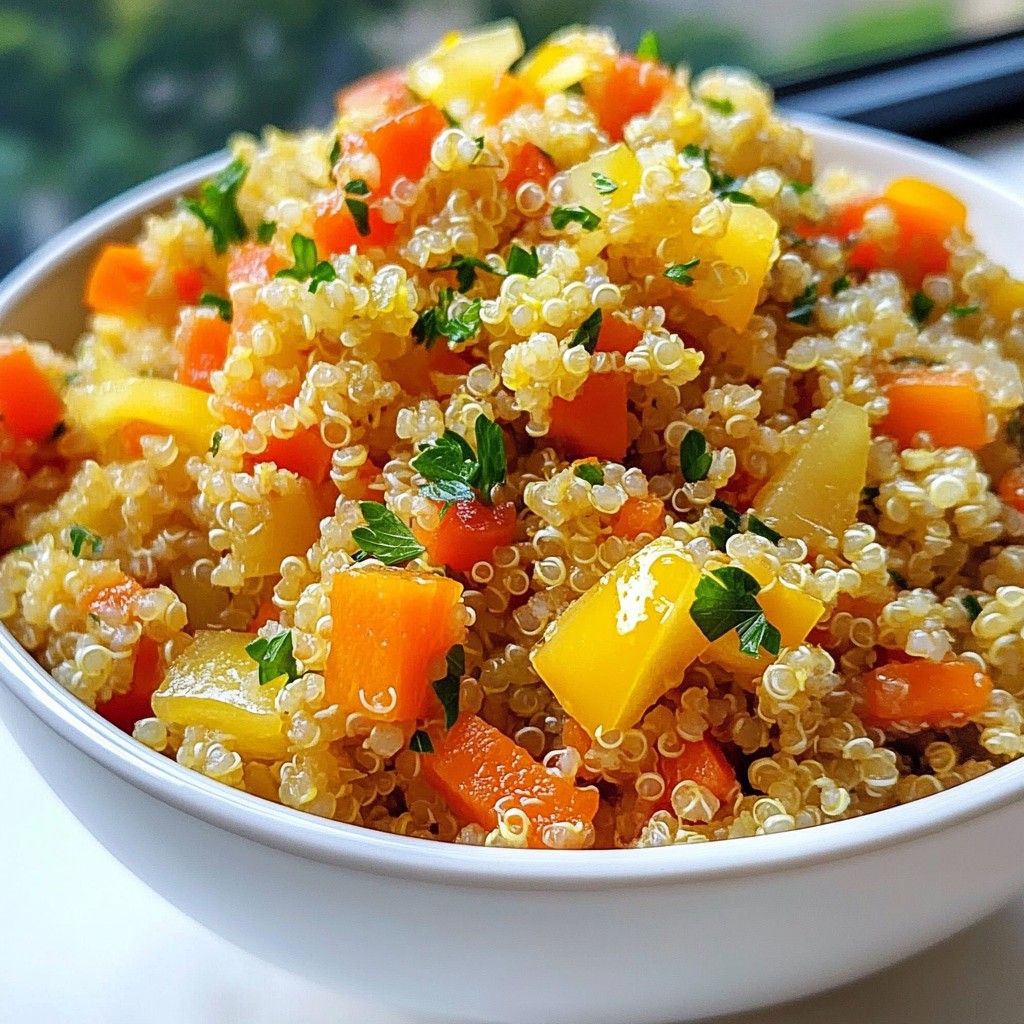 Lemon Garlic Quinoa Pilaf Tasty and Quick Recipe