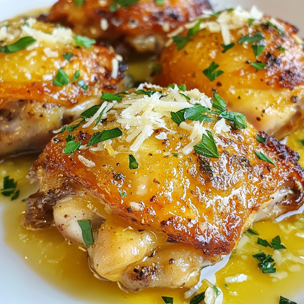 Family Dinners Garlic Parmesan Chicken Thighs Delight