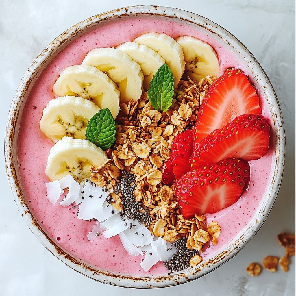 Strawberry Coconut Smoothie Bowl Refreshing Healthy Treat