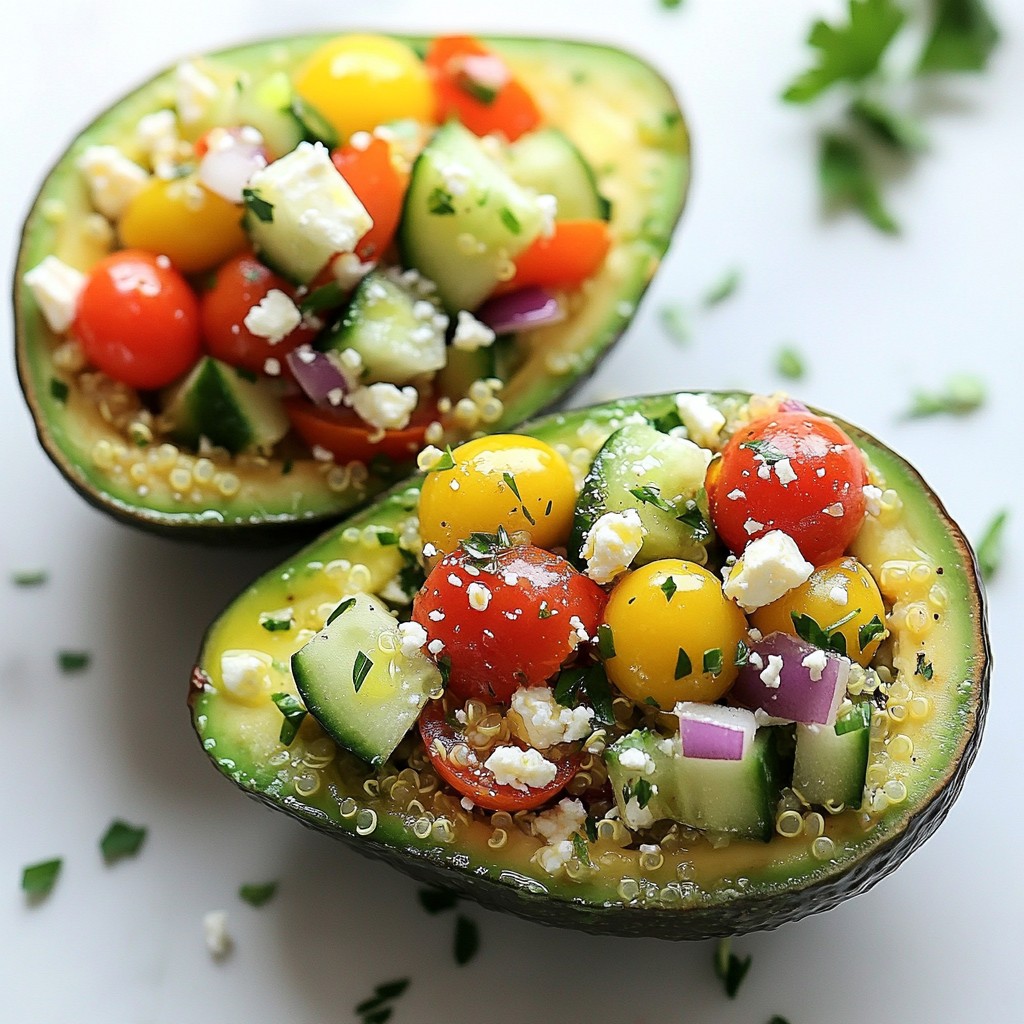 Mediterranean Stuffed Avocados Flavorful and Fresh