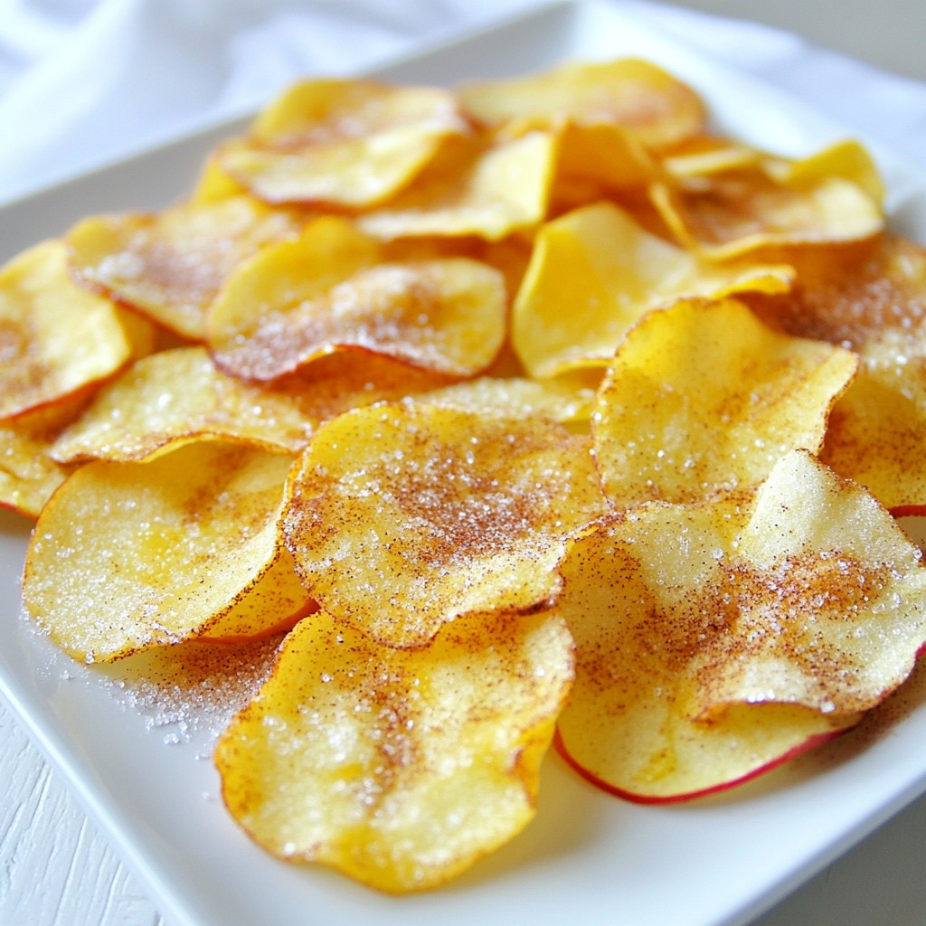 Cinnamon Sugar Apple Chips Crunchy and Sweet Snack