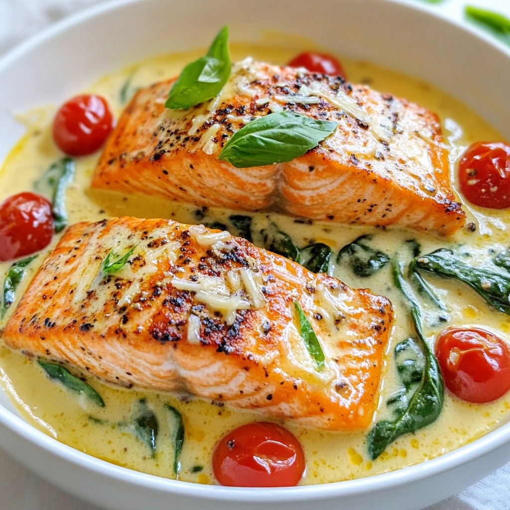 Creamy Tuscan Salmon Rich and Flavorful Dinner Dish