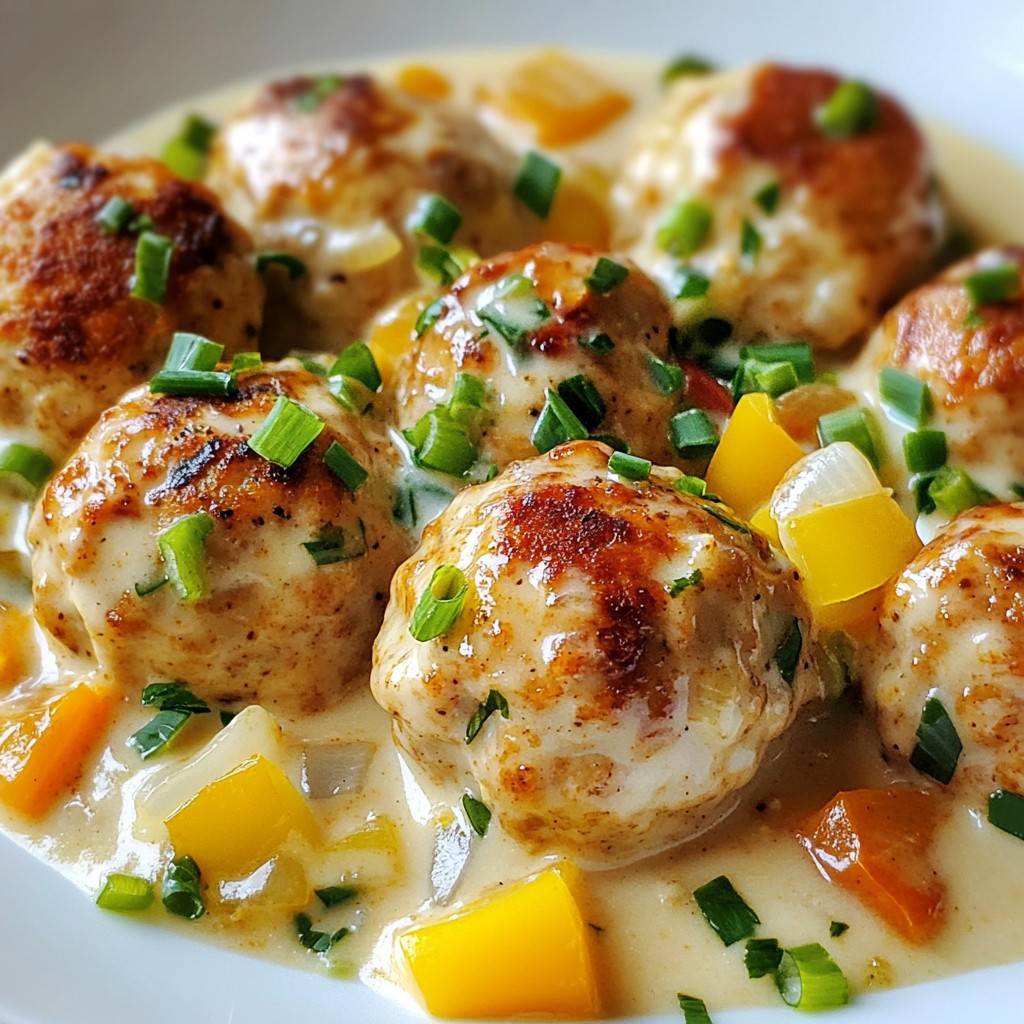 Creamy Cajun Chicken Meatballs Flavorful Dinner Delight