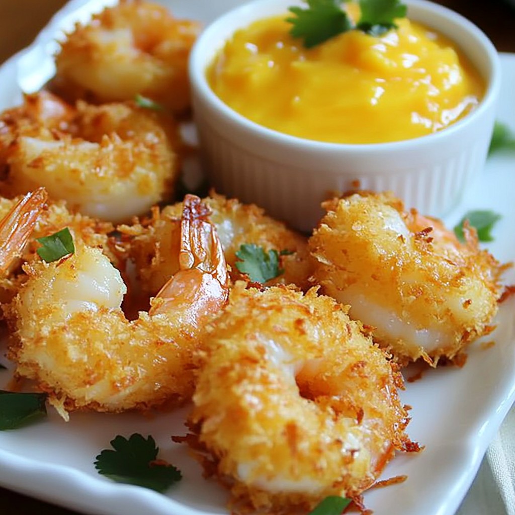 Coconut Crusted Shrimp with Mango Dip Delight