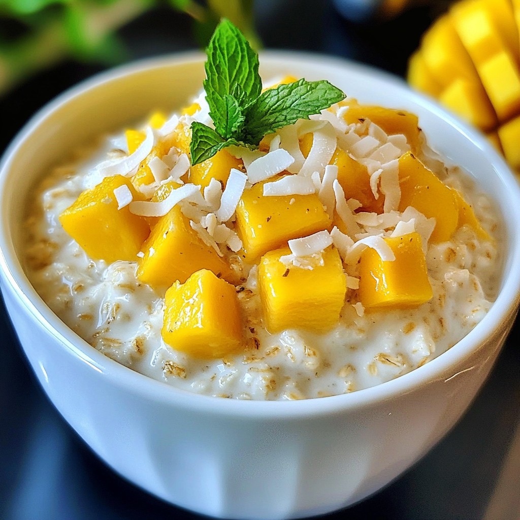 Coconut Mango Overnight Oats Simple and Tasty Recipe