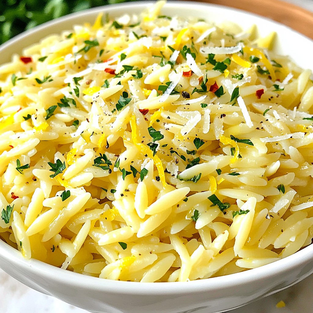 Zesty Lemon Parmesan Orzo Flavorful and Simple Recipe