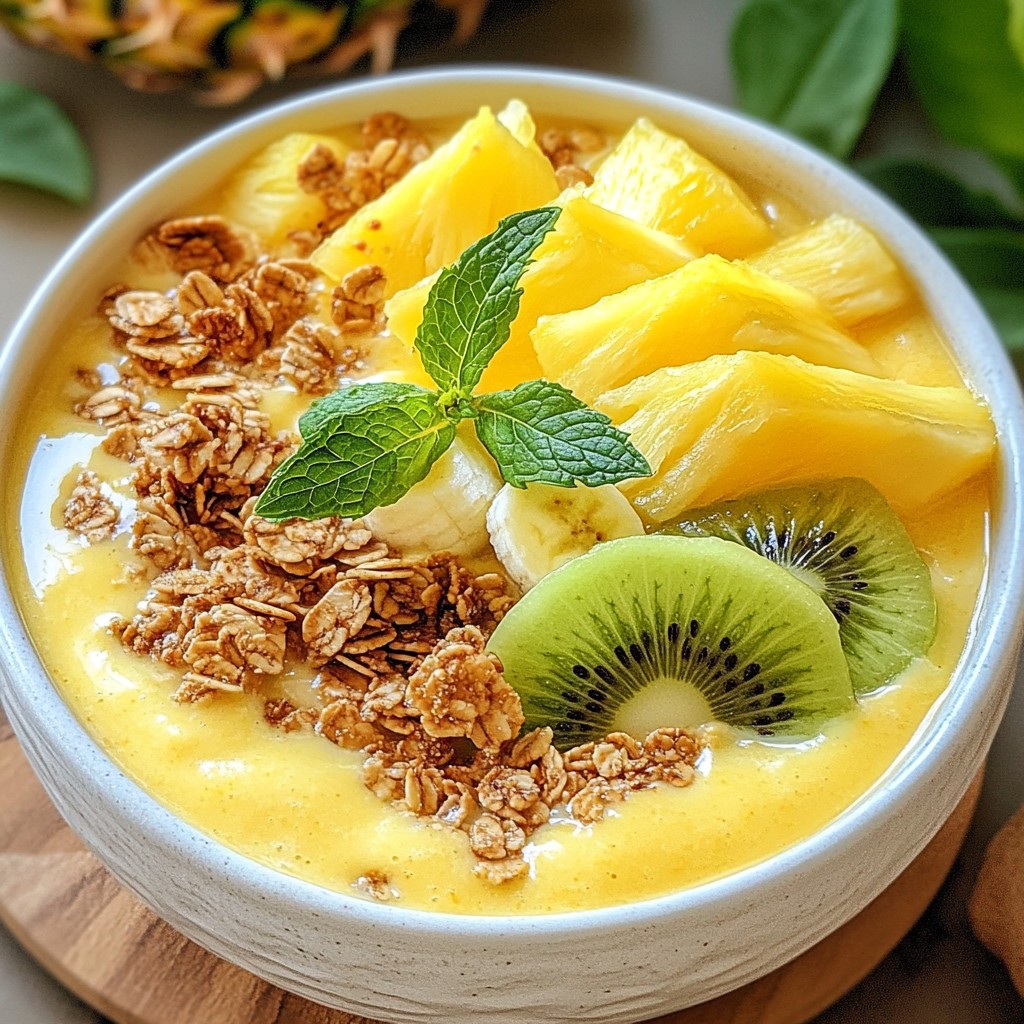Pina Colada Smoothie Bowl Refreshing Tropical Treat