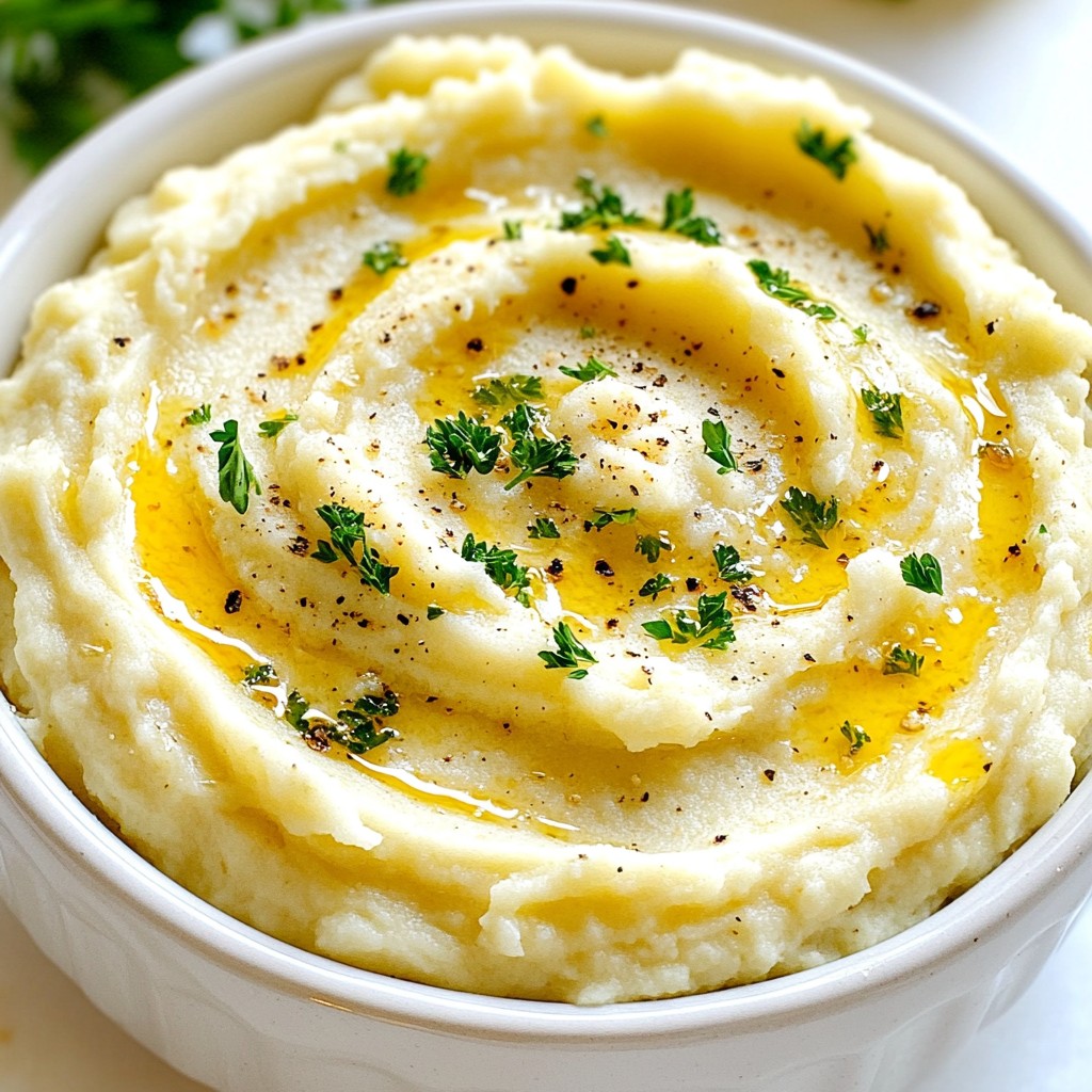 Garlic Parmesan Mashed Cauliflower Flavorful Delight