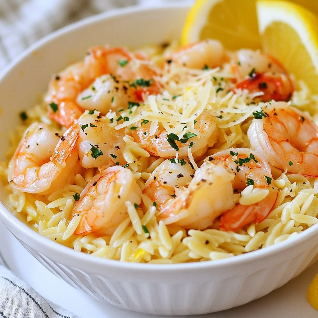 Lemon Garlic Shrimp Orzo Flavorful and Easy Dish
