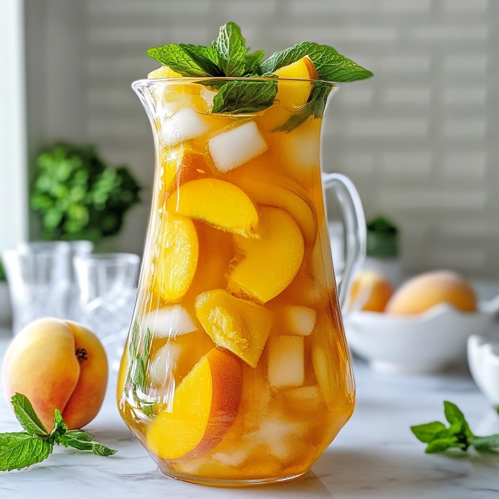 Ginger Peach Iced Tea Refreshing Summer Drink Recipe