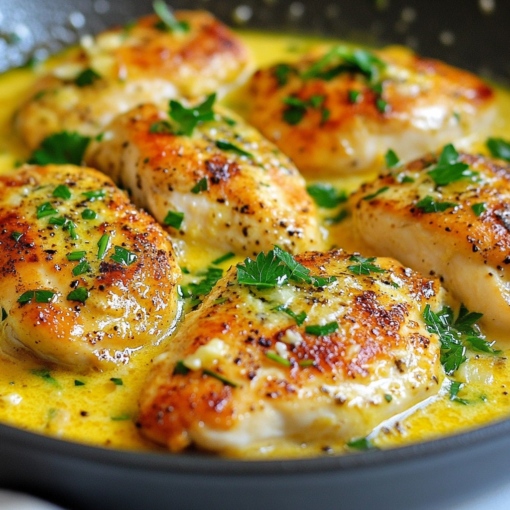 Creamy Garlic Parmesan Chicken Skillet Delight