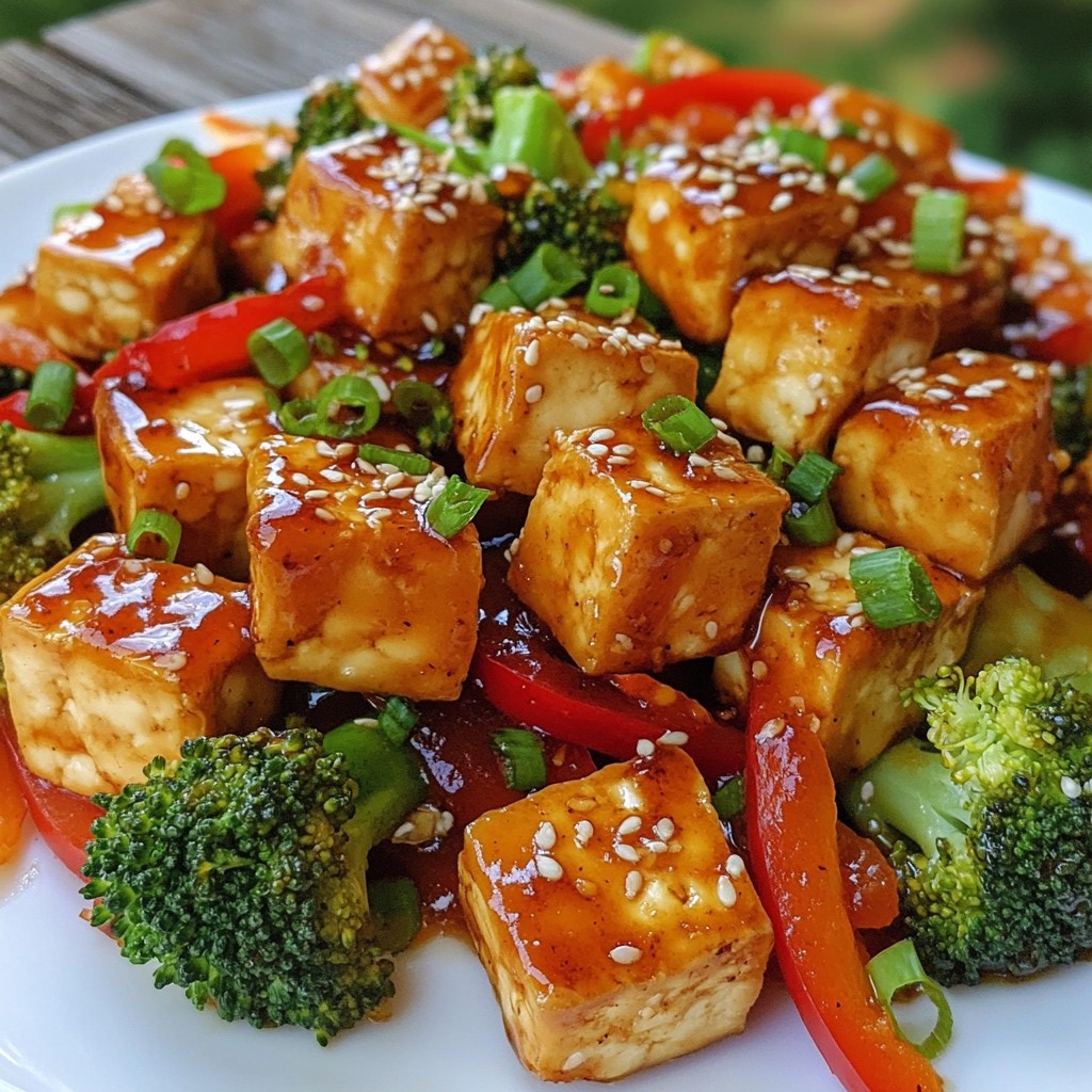Healthy Dinners Honey Garlic Tofu Stir Fry Delight