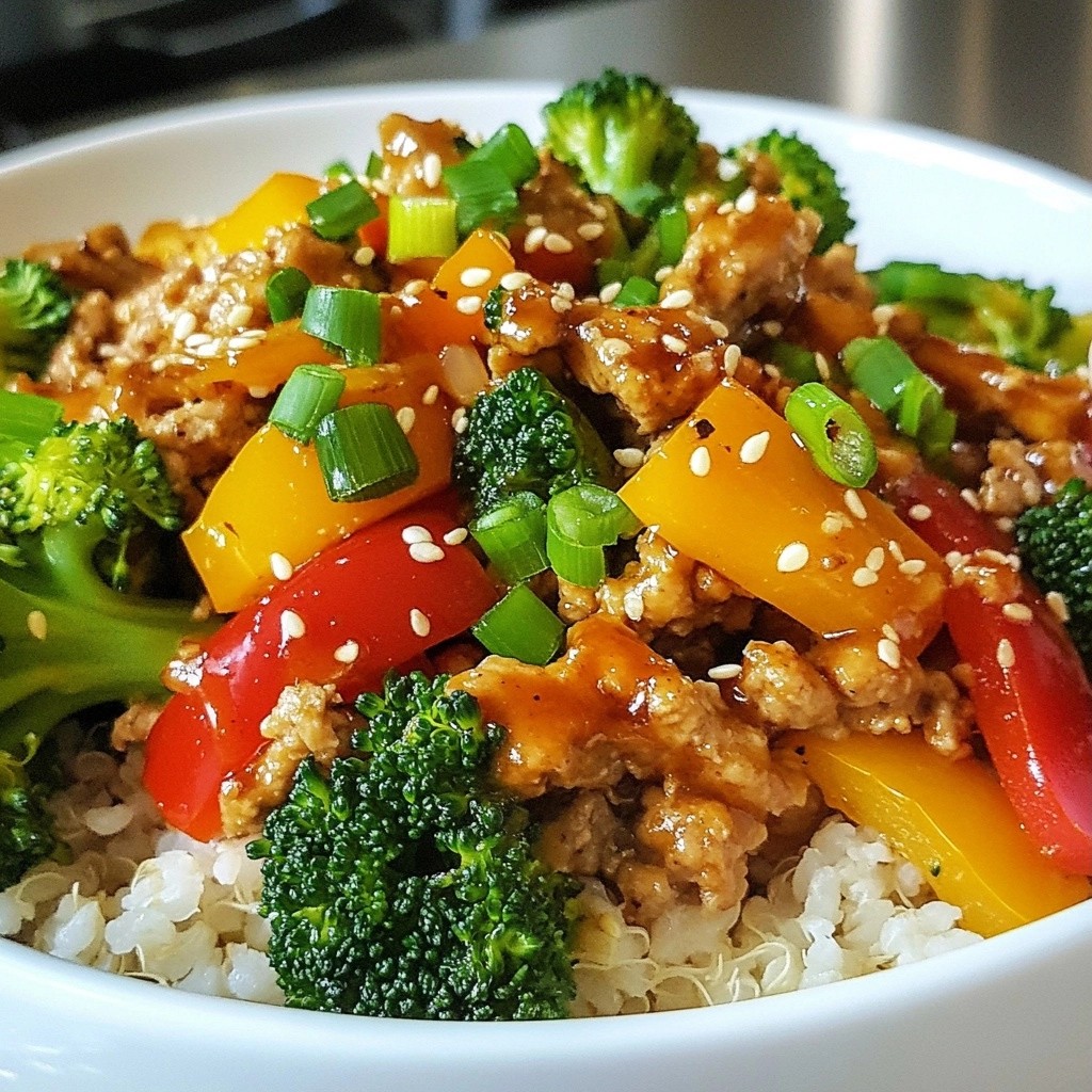 Healthy Dinners Ginger Teriyaki Turkey Bowls Recipe