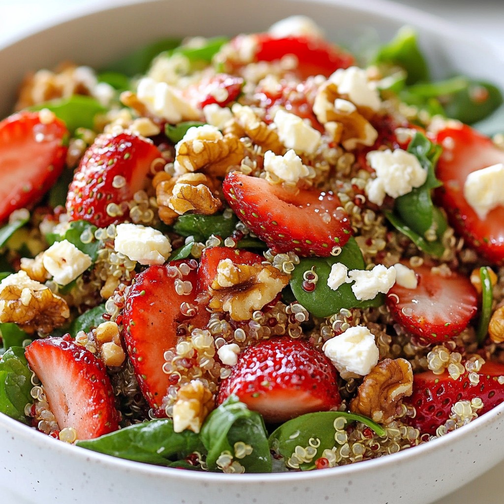 Strawberry Spinach Quinoa Salad Fresh Flavor Boost
