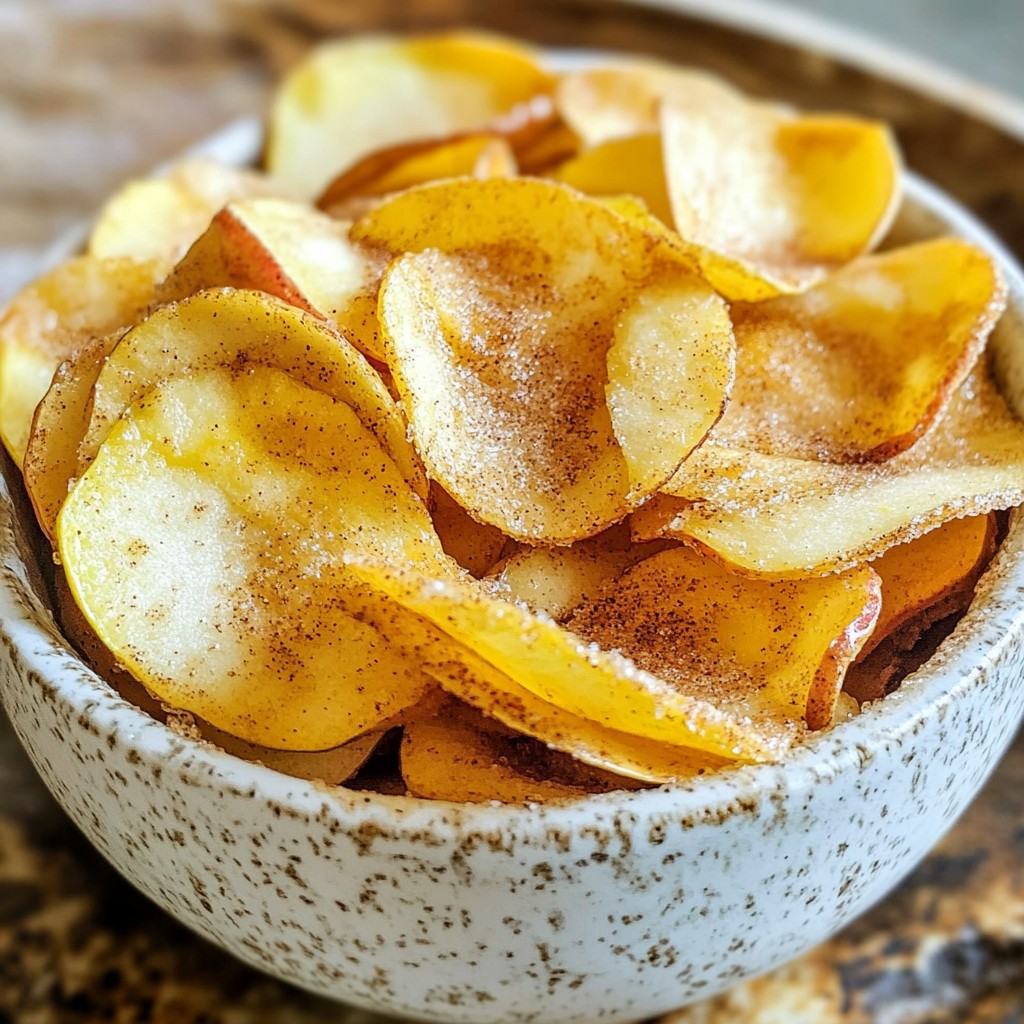 Cinnamon Sugar Apple Chips Tasty and Crispy Snack