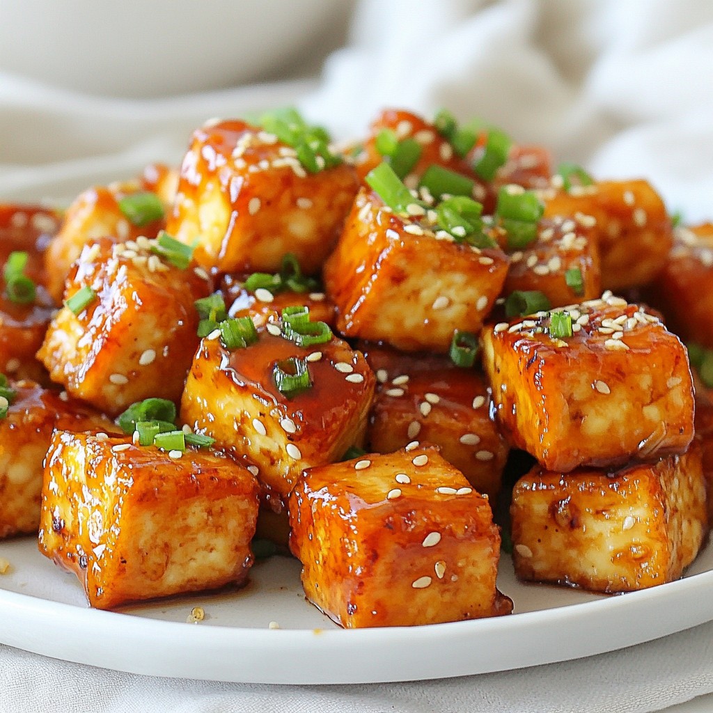 Crispy Honey Garlic Tofu Flavorful Easy Plant-Based Dish