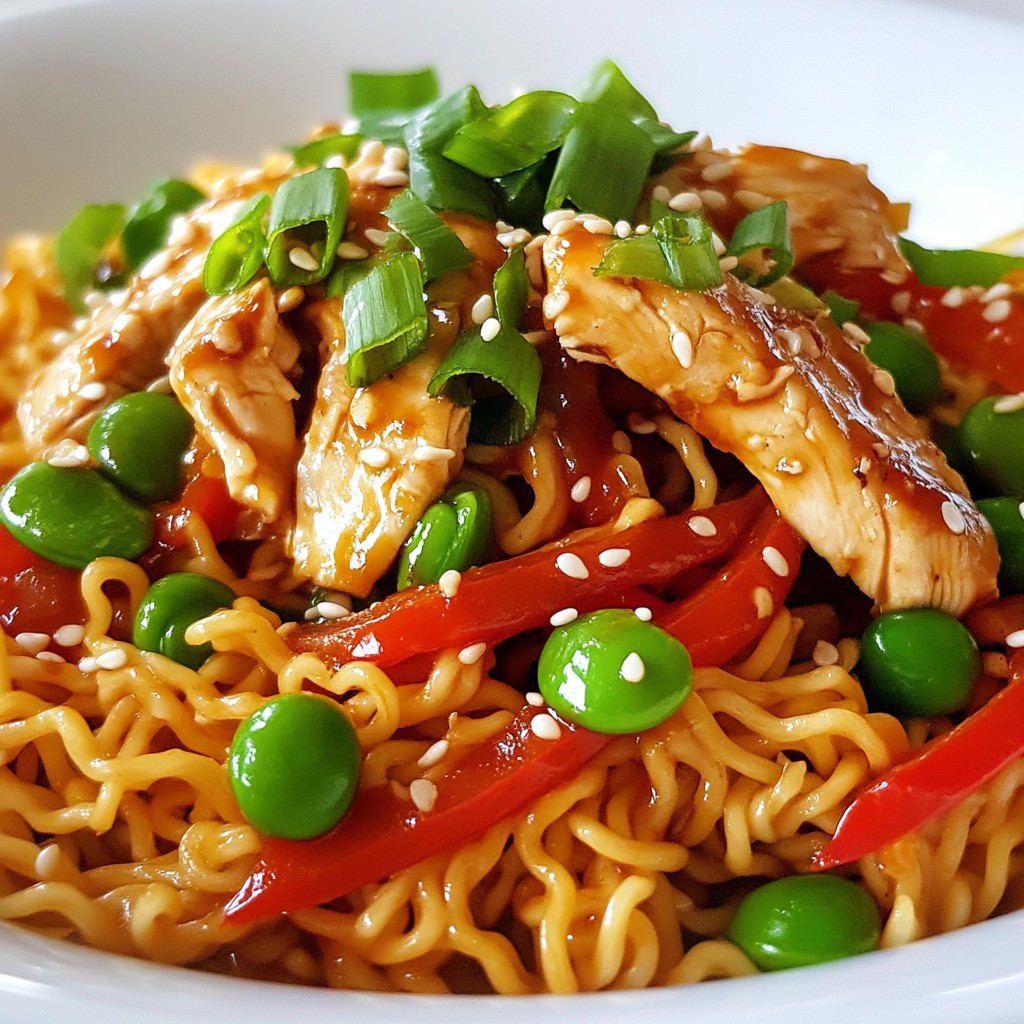 Spicy Chicken Ramen Stir Fry Quick and Tasty Meal