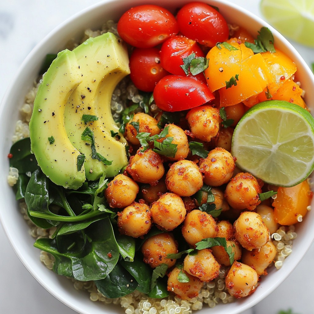 Meal prep dinners Spicy Chickpea and Quinoa Bowls