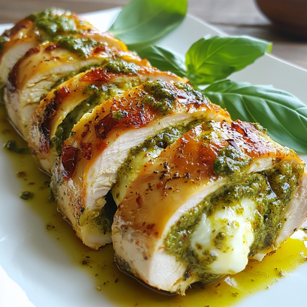 Gourmet Dinners Pesto Stuffed Chicken Roulade Recipe