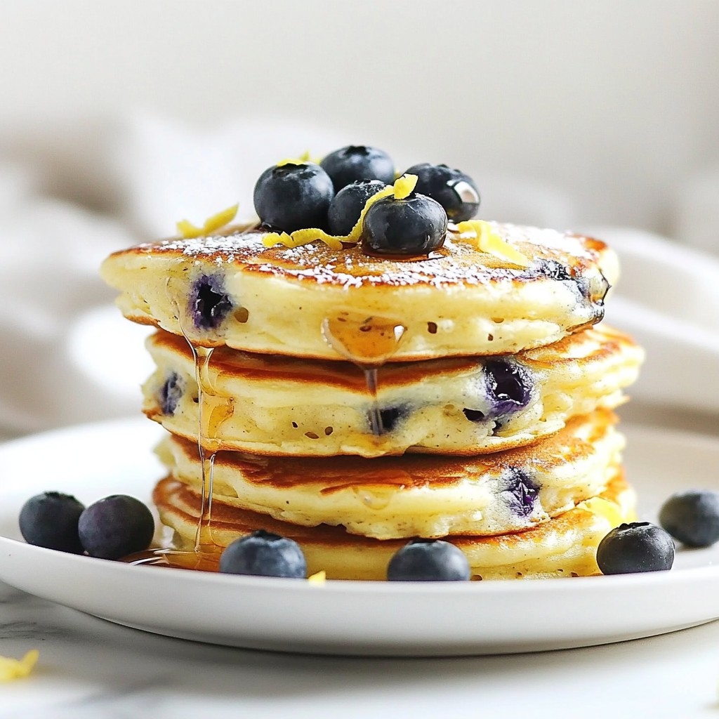 Blueberry Lemon Ricotta Pancakes Fluffy and Delicious