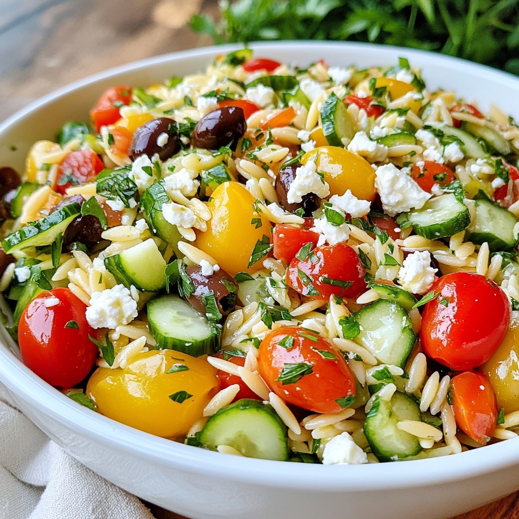 Greek Orzo Salad Flavorful and Fresh Side Dish