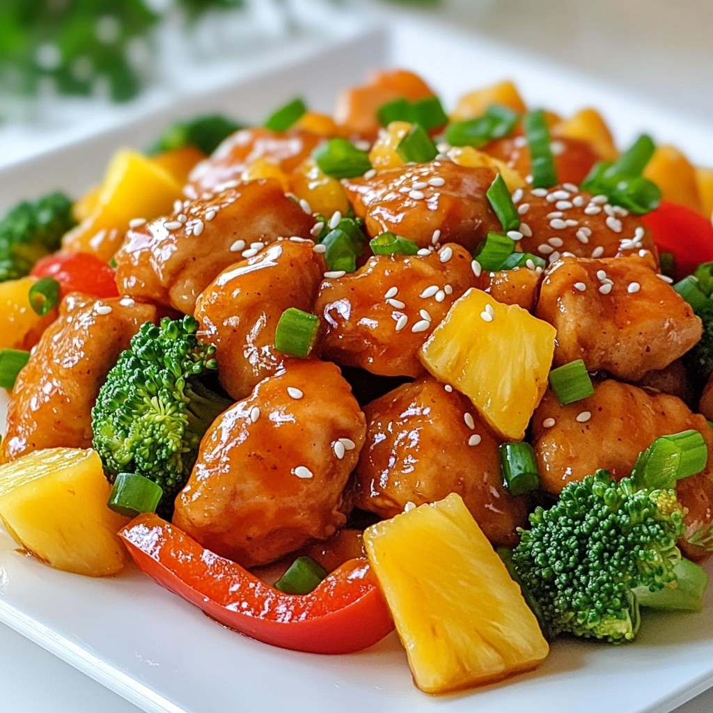 Sweet & Sour Chicken Stir Fry Quick and Easy Recipe