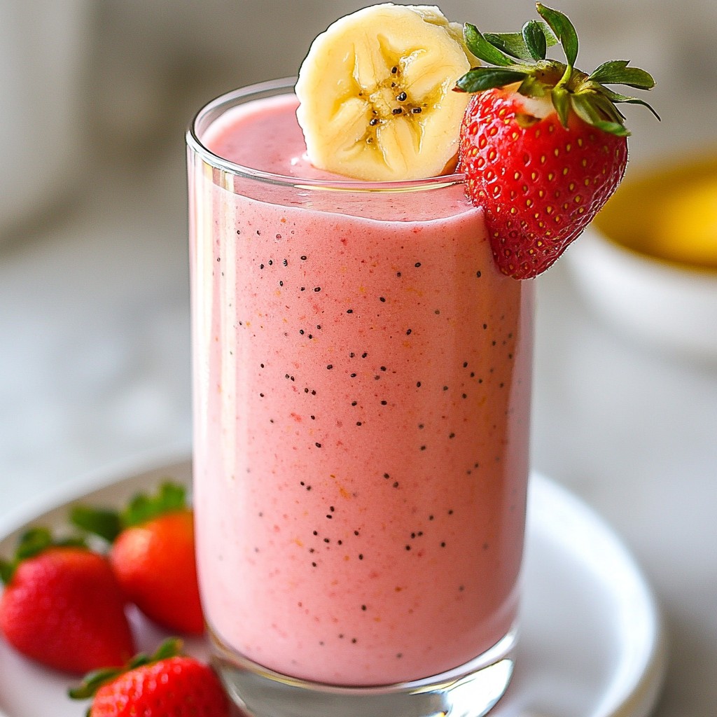 Strawberry Banana Protein Smoothie Energizing Recipe