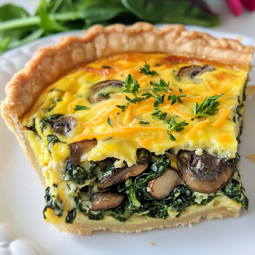 Spinach Mushroom Quiche Savory and Simple Recipe