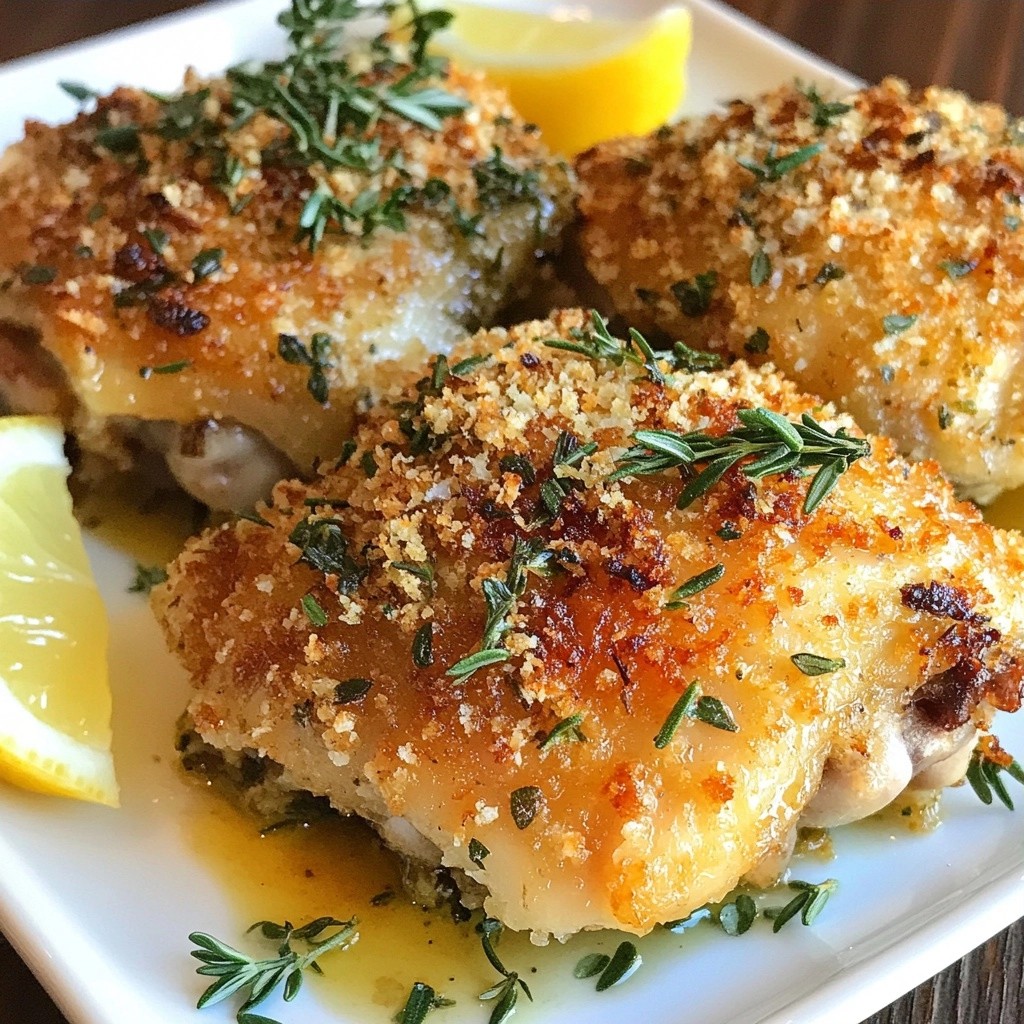 Savory Dinner Recipes Herb-Crusted Chicken Thighs