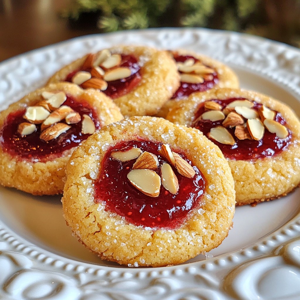 Raspberry Almond Thumbprint Cookies Easy and Tasty Treat