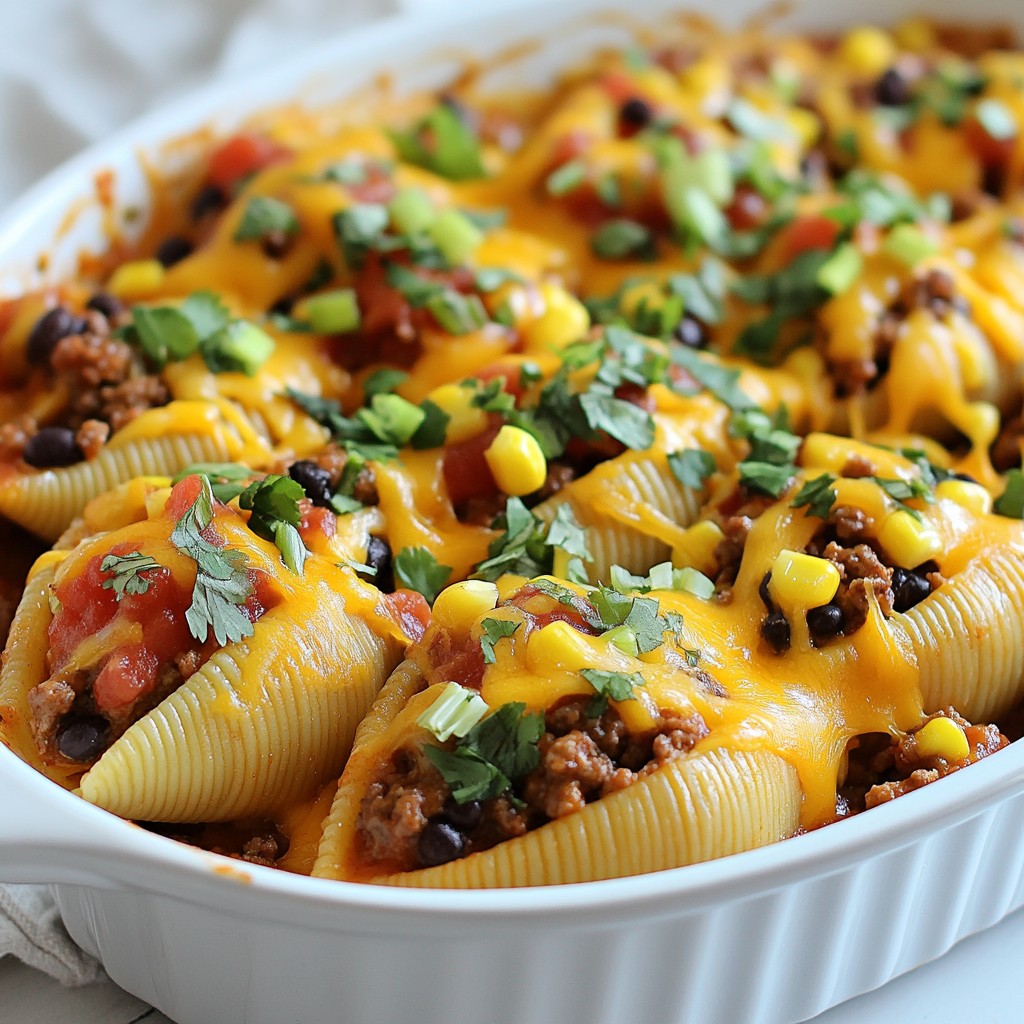 Cheesy Taco Stuffed Shells Flavorful Dinner Recipe