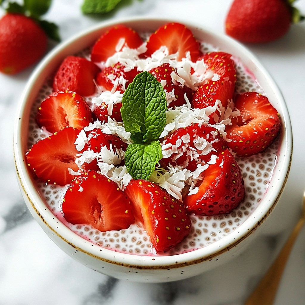 Strawberry Coconut Chia Pudding Delightful Dessert Recipe