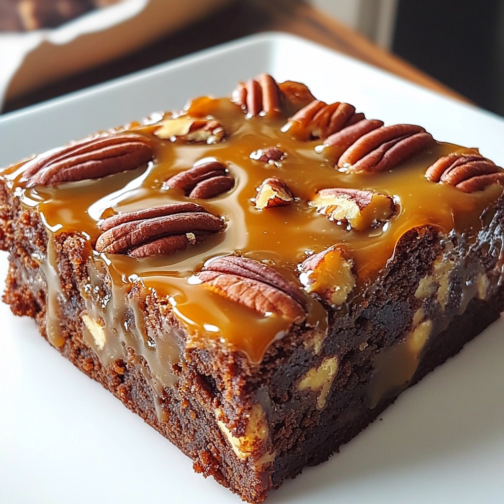 Caramel Pecan Turtle Brownies Irresistible Dessert Treat