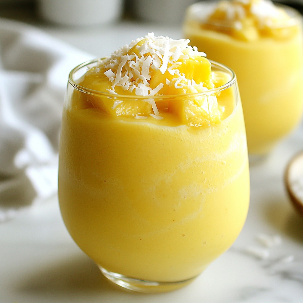 Pina Colada Smoothie Creamy Tropical Refreshment
