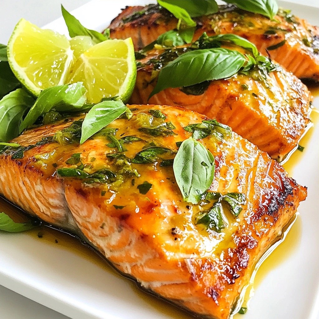 Healthy Dinners Grilled Lime Basil Salmon Delight